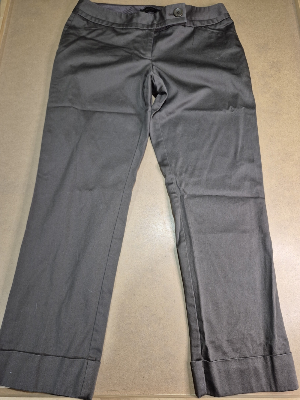 The Limited Brown Capris with Cuffed Hem